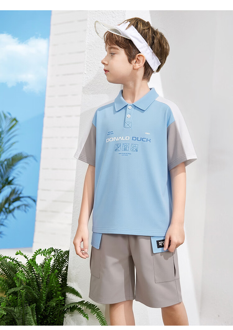 Disney Boys Summer Short Sleeve Set 2026 New Fashion Polo Casual Set 11