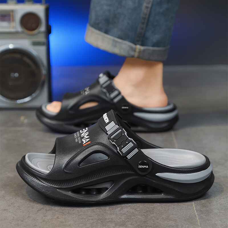 Senma Men's Sandals 2026 New Summer Anti-Slip Odor-Resistant Slide Sandals Dual-Purpose for Driving Beach Shoes 10