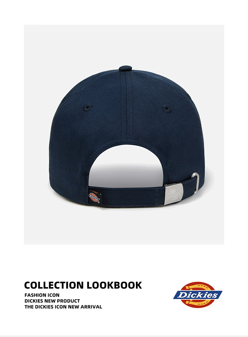 Dickies Vintage Baseball Cap Men's Soft Top Trendy Slim Face Duckbill Hat Women's American Casual Couple Hat Navy Blue 8