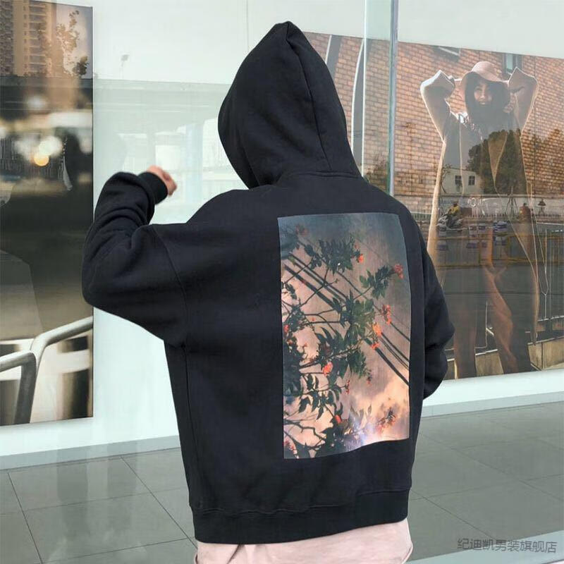 纪迪凯boneless国潮旗舰店同款潮流花卉连帽卫衣男女essentials复线