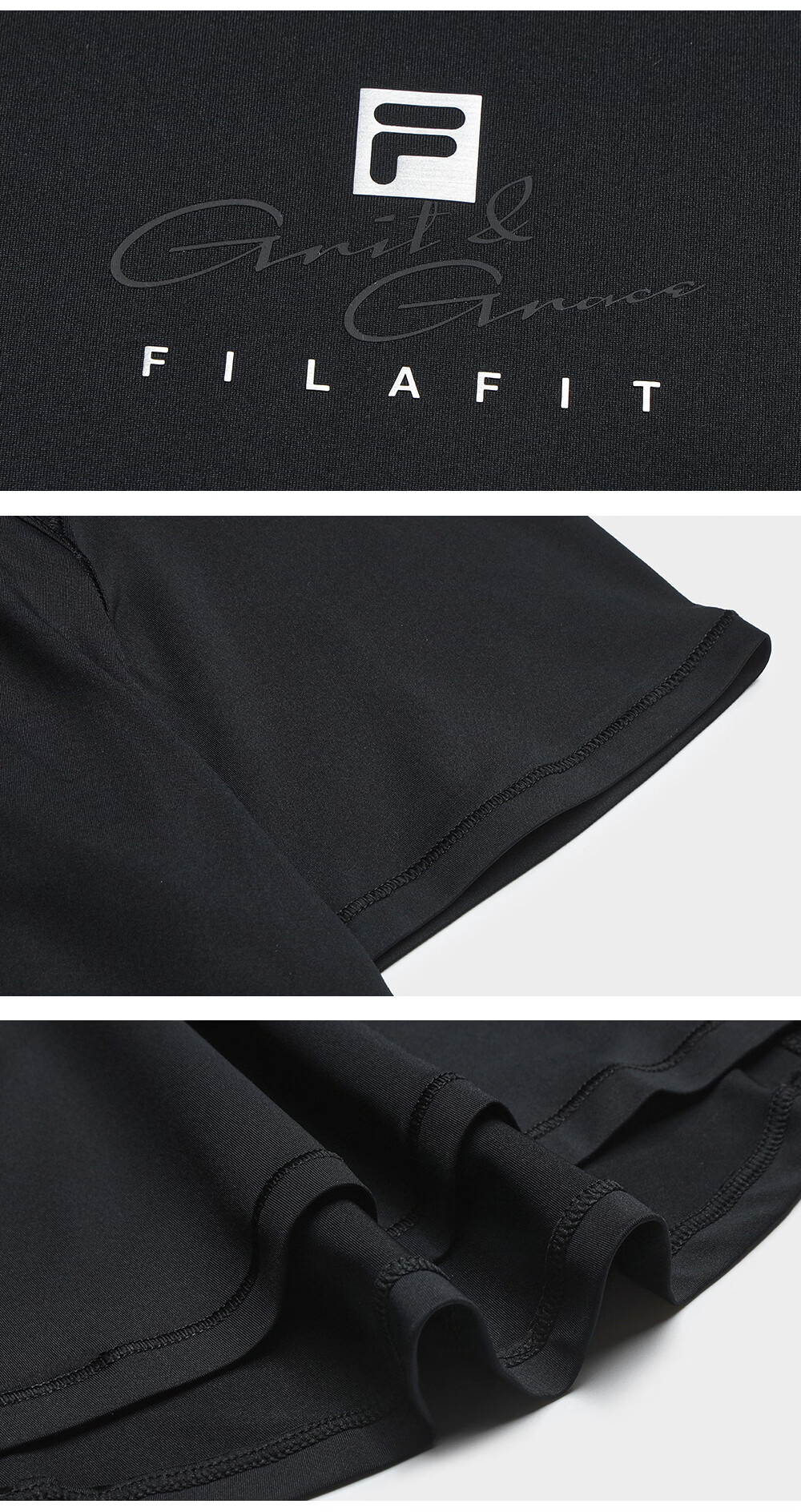 FILA Official Women's Knitted Short Sleeve Shirt 2026 Summer New Fitness Sports Moisture-Wicking Quick-Dry Basic T-Shirt 7