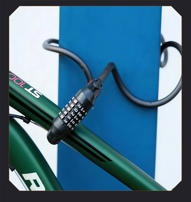 Huangchi Bicycle Lock 5-Digit Combination Chain Lock for Electric Scooter, Glass Door, Road Bike, Mountain Bike Circular Lock 12