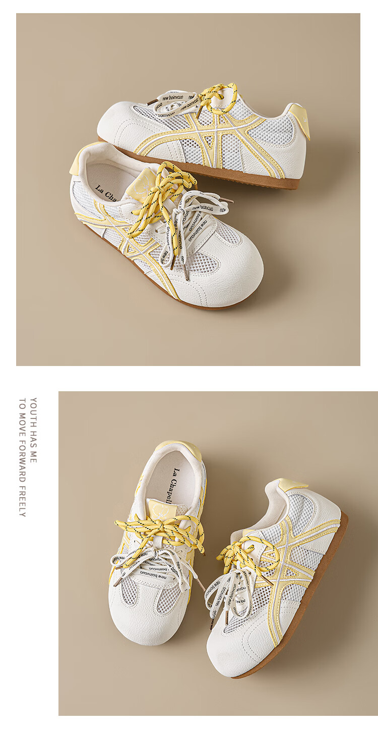 La Chapelle Women's White Casual Sneakers Breathable Mesh Non-Slip Soft Sole Comfortable Training Shoes 15