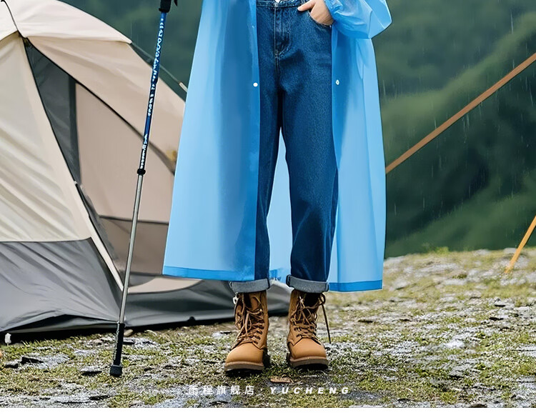 Yucheng Thickened Portable Long Full-Body Raincoat Anti-Storm Disposable Adult Outdoor Hiking Poncho 29