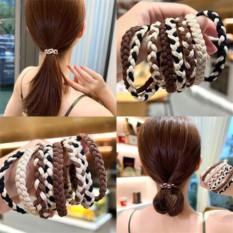 Dongyi Selected Children's Day Gift Hair Tie Simple Braided Ponytail Holder Elastic Hair Band High Elasticity Hair Accessory 2