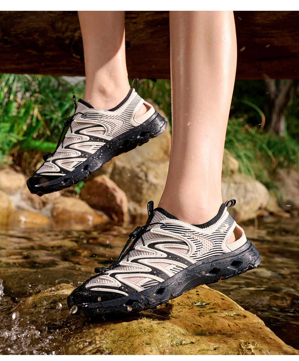 FILA Official WAVY 1+ Women's Wave Creek Sandals 2026 Summer Breathable Casual Shoes 8
