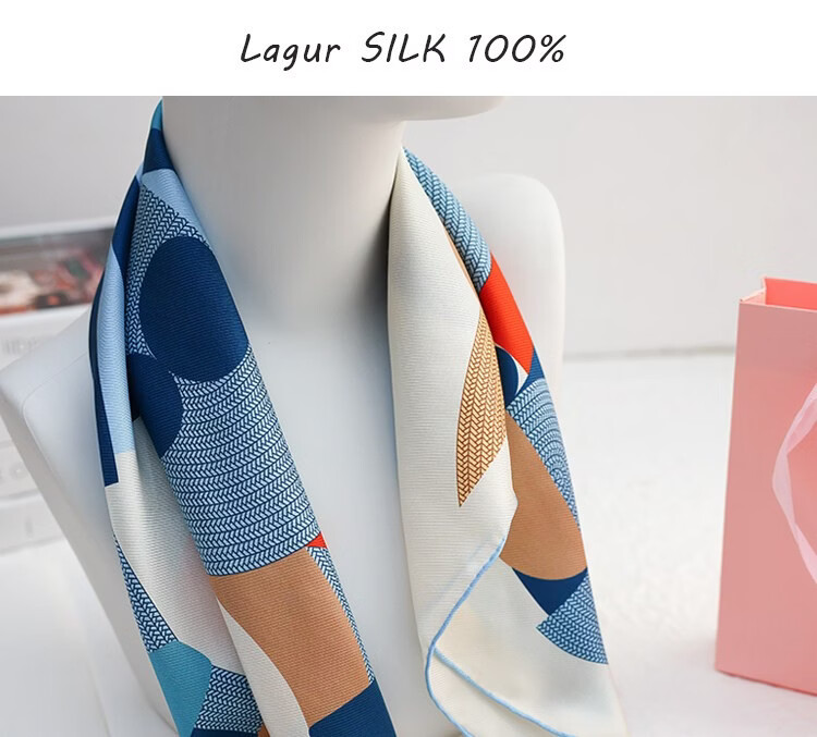 Lagur Qingfeng Zilai - Artistic War Horse Double-Sided Twill Satin 100% Mulberry Silk Square Scarf for Women Artistic War Horse 1
