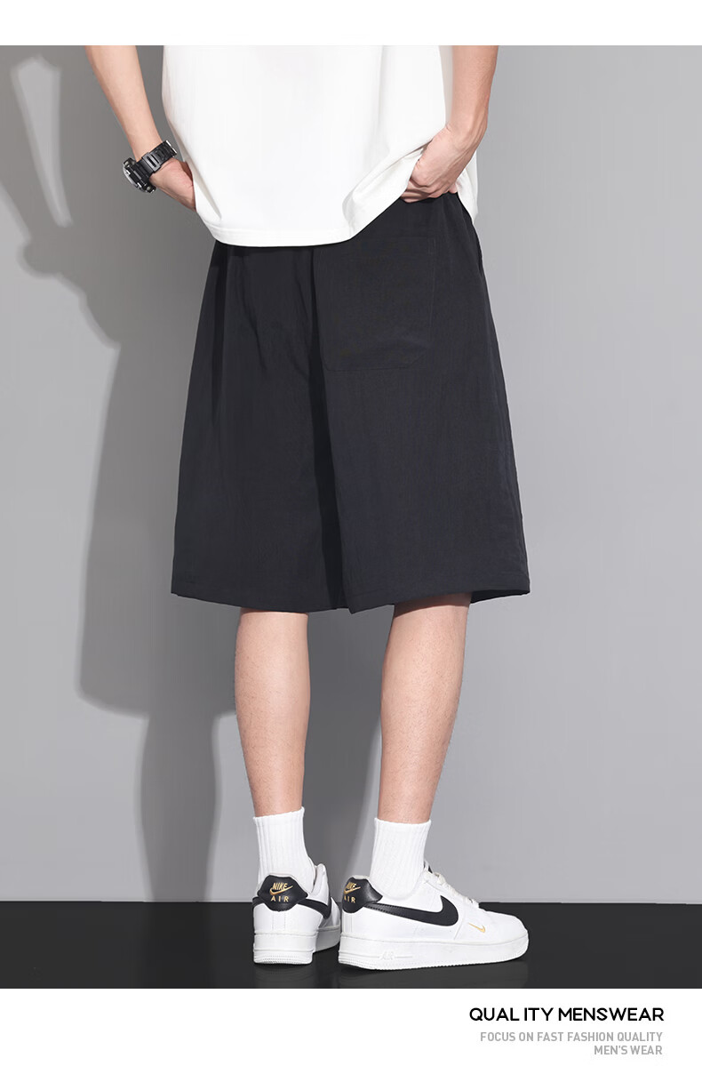 FARUISHI Men's Summer Thin High-End Linen Five-Point Straight-Leg Shorts Plus Size Casual Pants Card 6XL 29