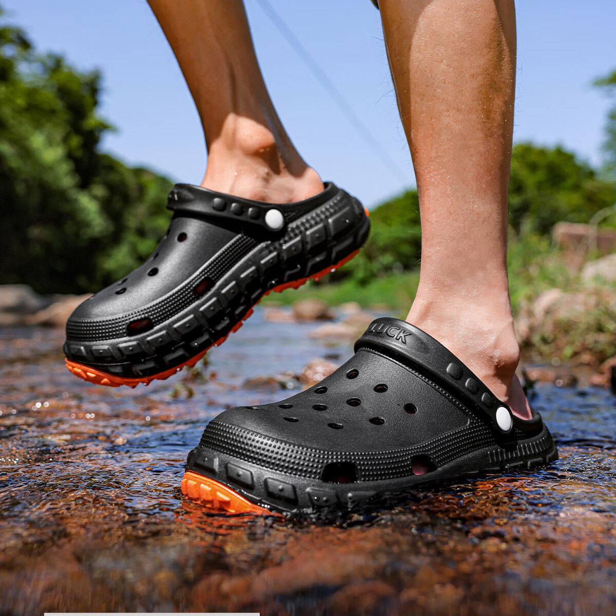 TZLDN Men's Non-Slip Ventilated Summer Outdoor Sports Odor-Resistant Creek Shoes Dual-Purpose Driving Beach Sandals 10