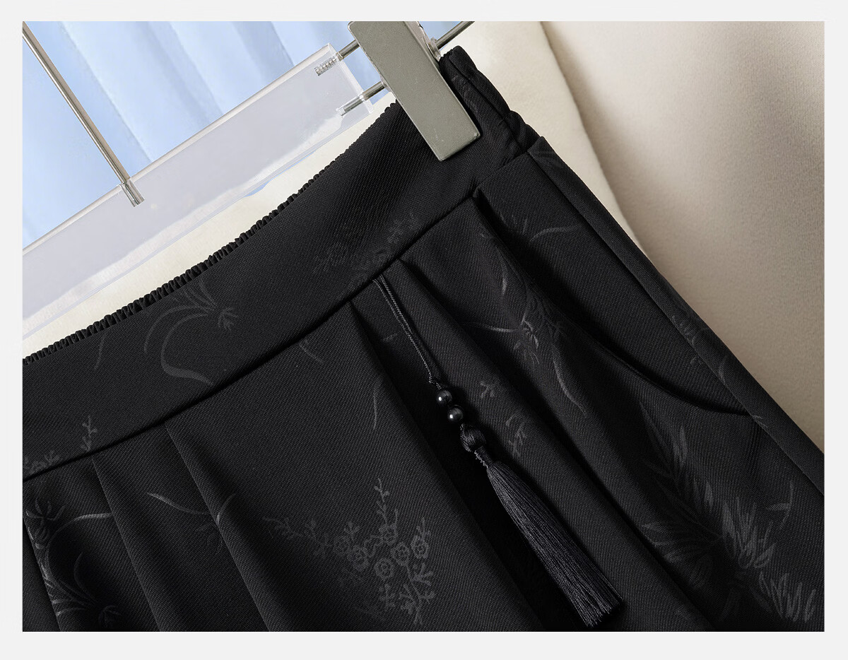 Cypress Jacquard High-Waist A-Line Mid-Length Skirt with Pockets for Women 2026 Summer New Chinese Style 10