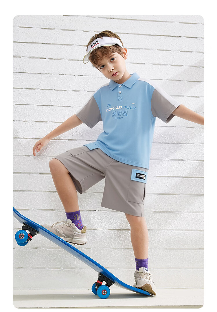 Disney Boys Summer Short Sleeve Set 2026 New Fashion Polo Casual Set 10