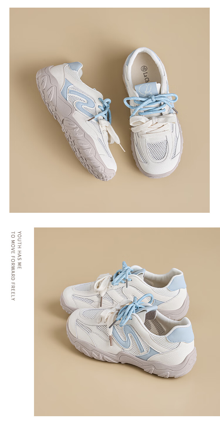 La Chapelle Women's Summer New Mesh Walking Hiking Shoes Women's White Breathable Non-Slip Outdoor Sports Shoes 15