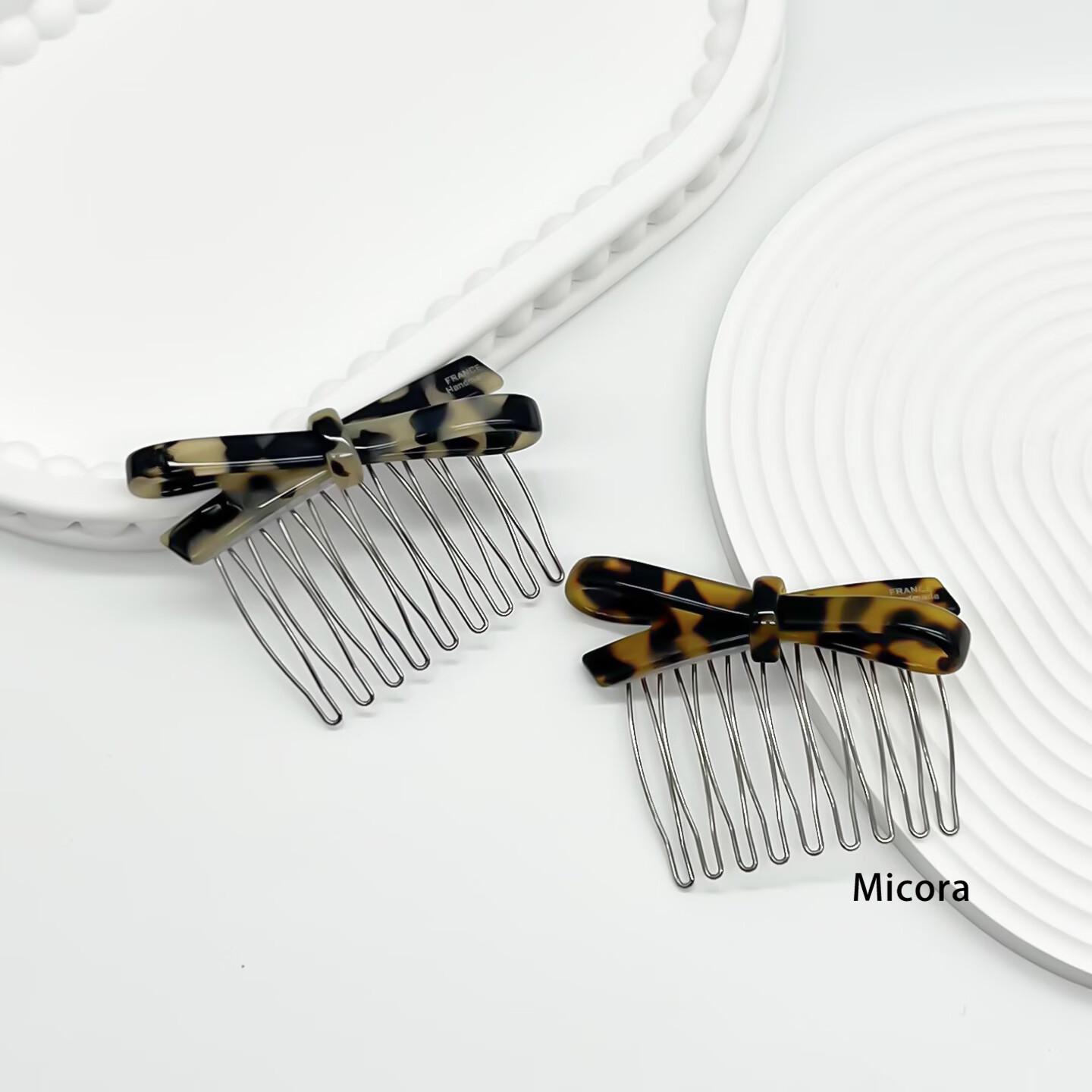 Micora Bow Hairpin Bangs Flyaway Hair Comb Princess Hair Inverted Comb Bun Side Hairpin 10