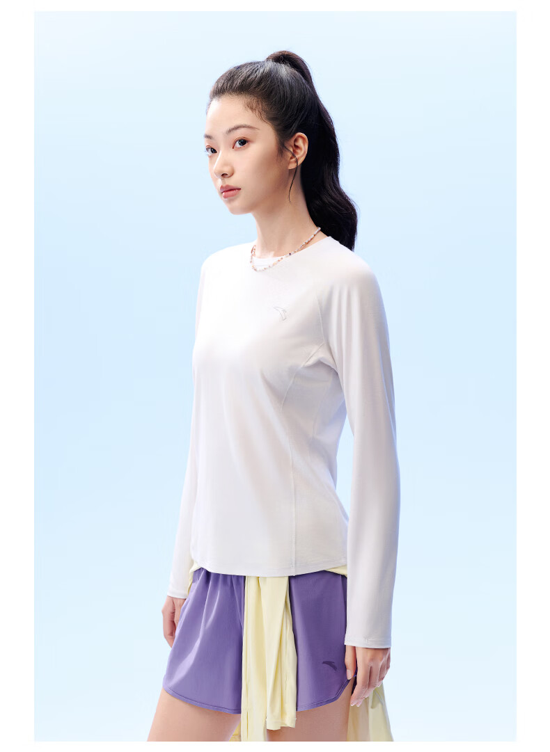Anta Zero Pressure Quick-Dry T | C100 Quick-Dry Master Wool Long Sleeve T-Shirt Women Autumn New Slim Running Top 13