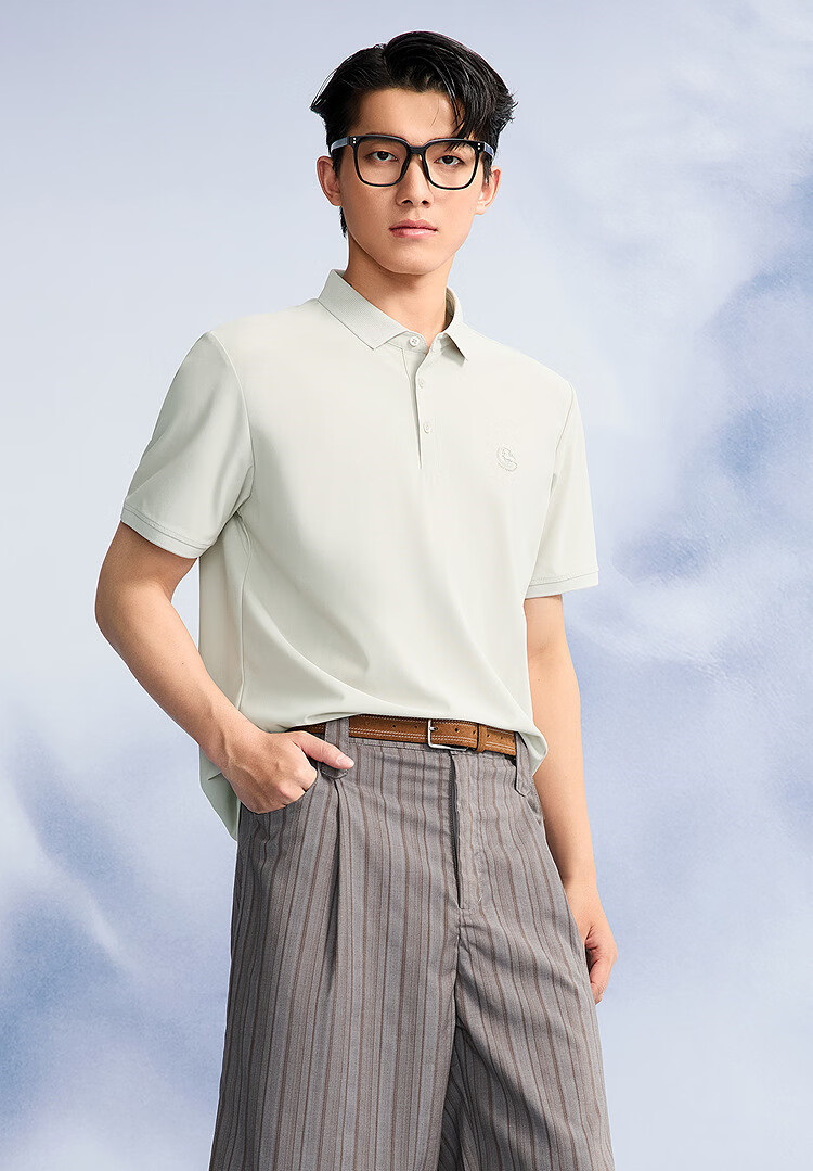 HLA Hailan Home Men's Polo Shirt 2026 New Year Dunhuang Series Cool Short Sleeve Summer 5