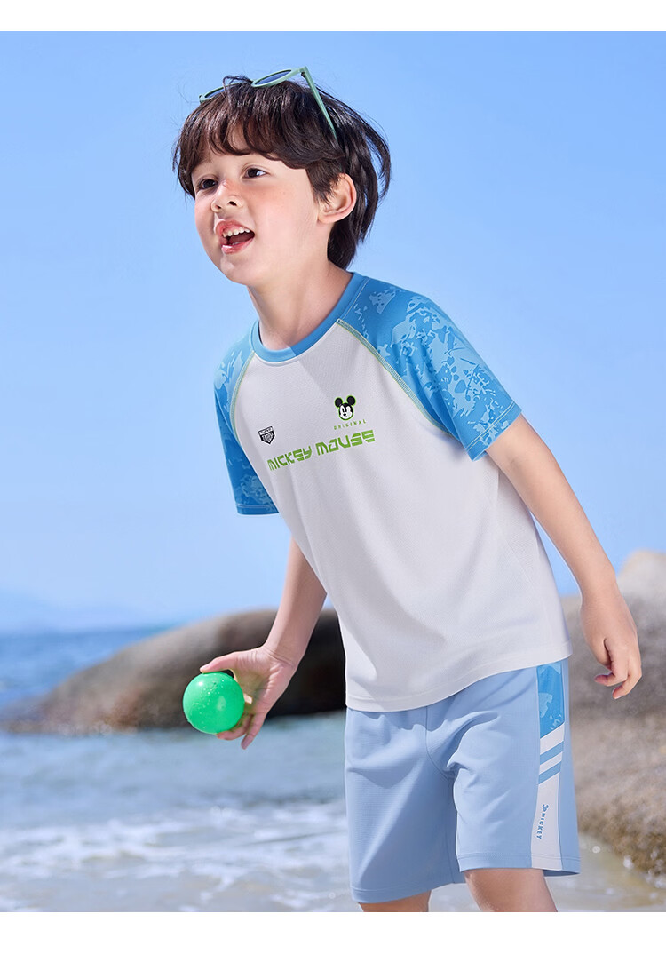 Disney Kids Summer Outfit 2026 New Outdoor Sports Casual Set Purple Tie-Dye Size 110 21