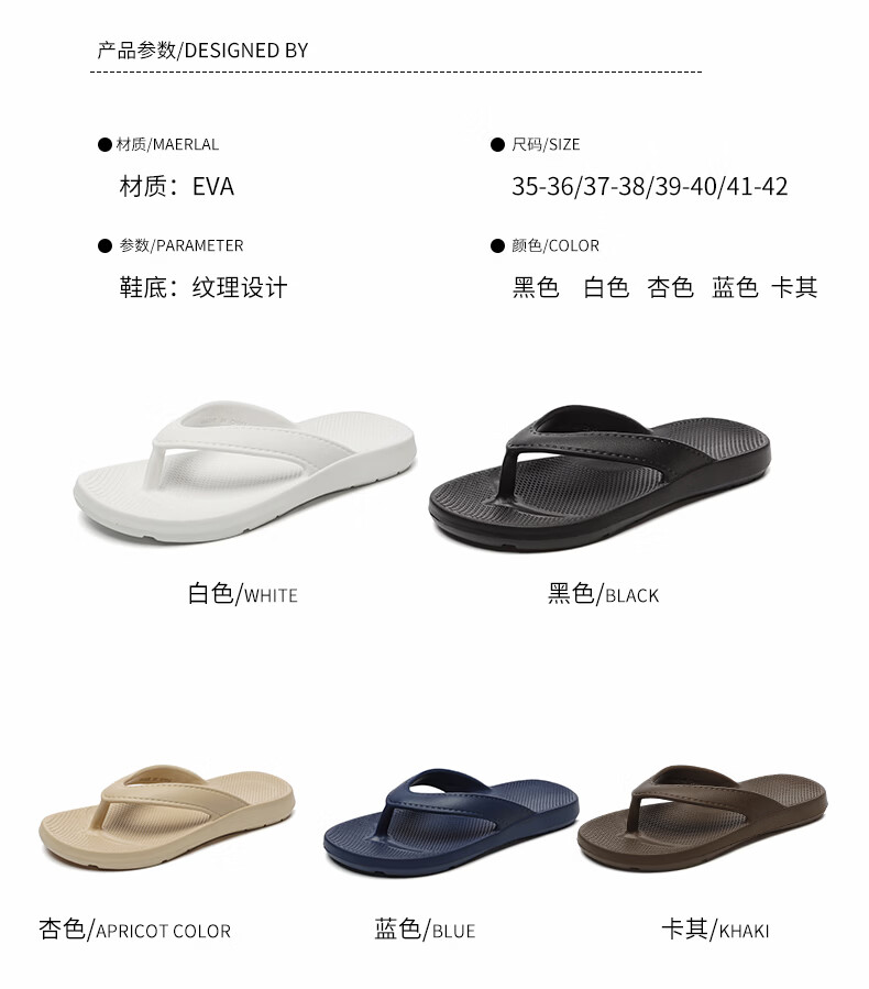 CARTELO Men's Summer Breathable Flip Flops New Toe Post Sandals Outdoor Beach Slippers JF09 Black Size 38-39 2