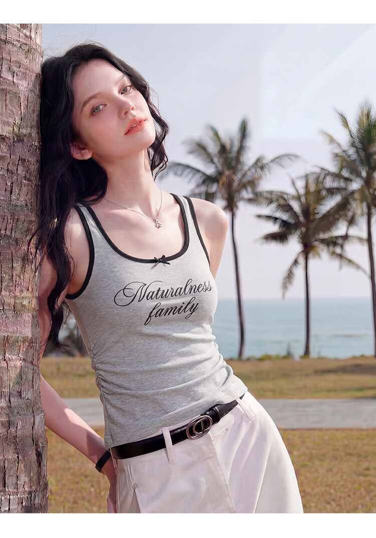 TonLion 2026 Spring Summer New Colorblock American College Style Designer Beautiful Basic Vest for Women 25