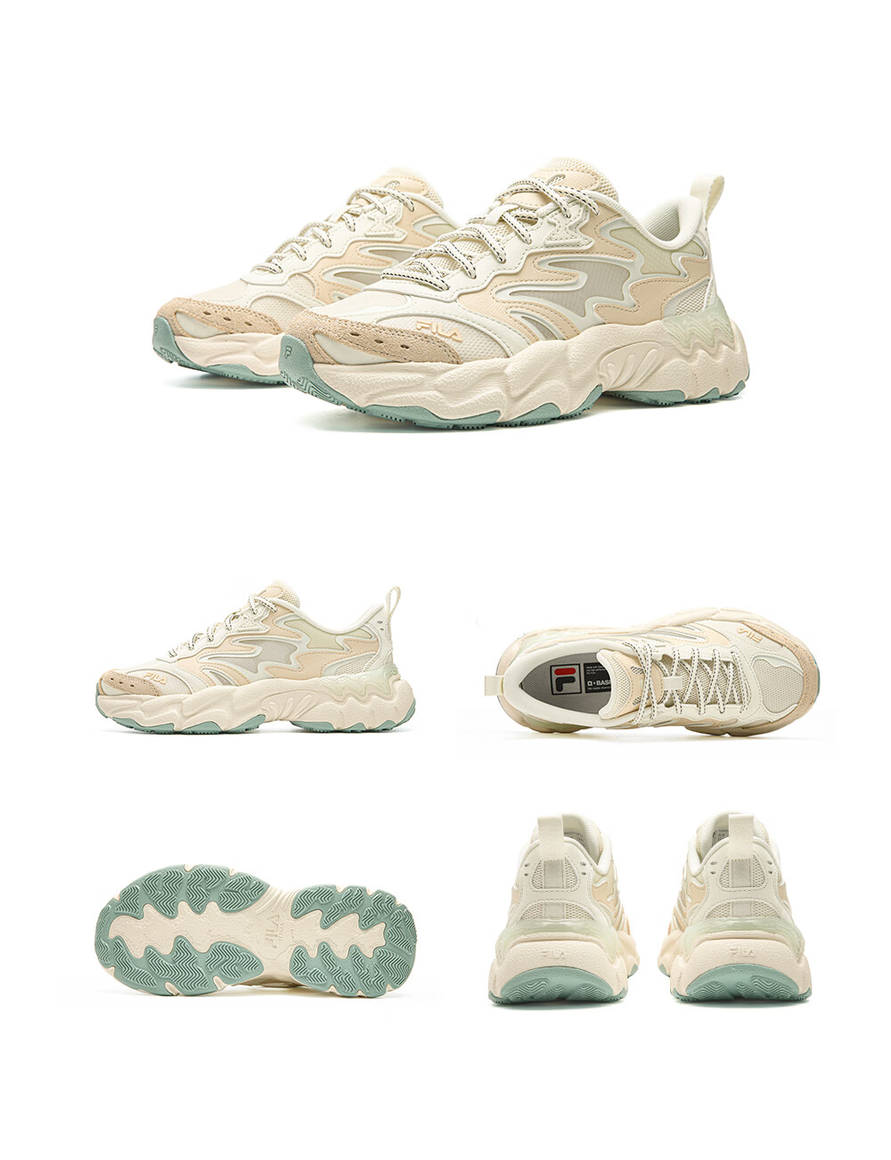 FILA Fern 3rd Generation Women's Breathable Dad Sneakers 2026 Summer New Casual Sports Shoes 36