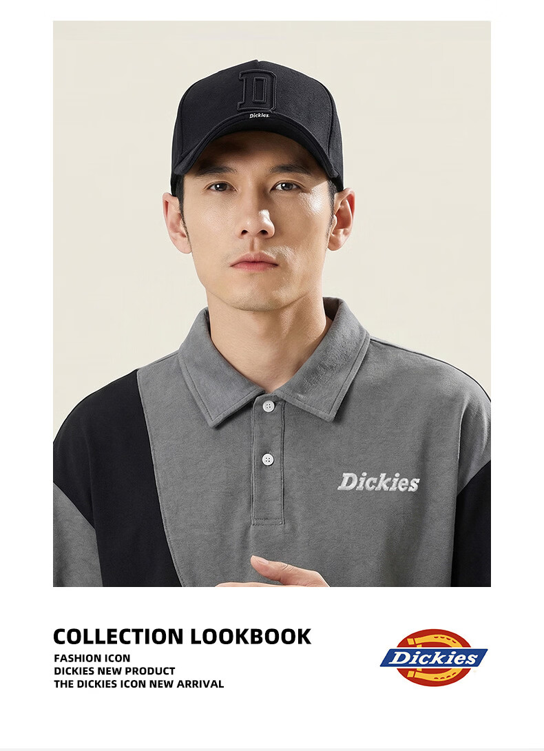Dickies Lightweight Breathable Baseball Cap Men Sunshade Slim Face Soft Top Pure Cotton Sun Protection Outdoor Duckbill Hat Women Dark Gray 18