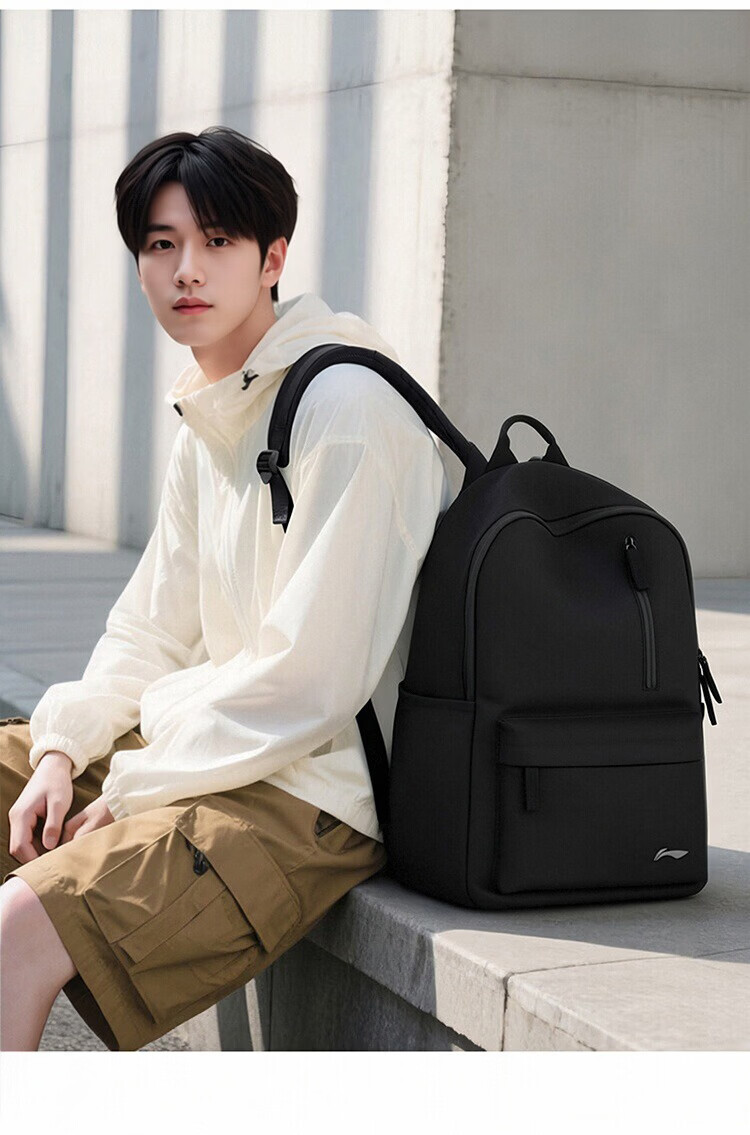 Li-Ning Backpack, 2026 New Lightweight Model, Unisex Schoolbag for Travel, Large Capacity Casual Commuter Laptop Backpack 6
