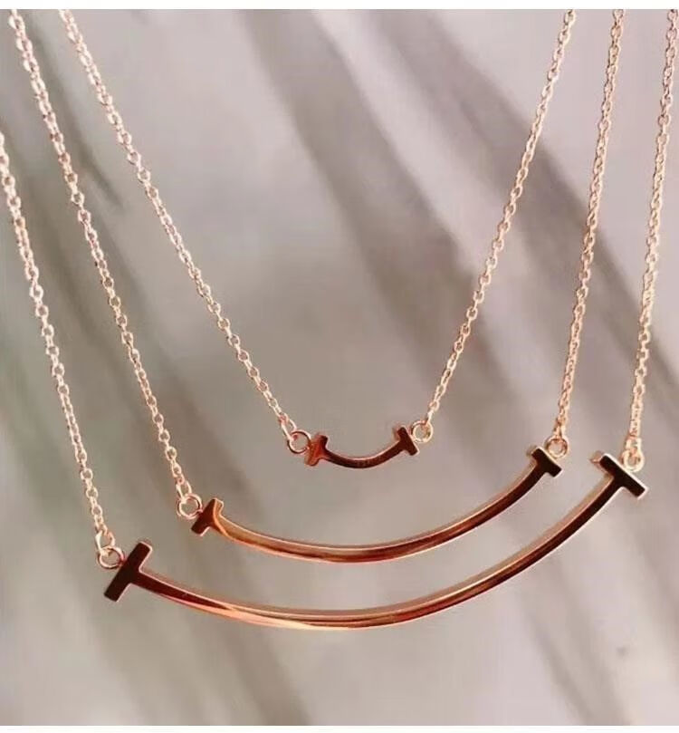 tifuniy 项链 tiffany蒂芙尼项链女s微笑锁骨链时尚韩版ins气质女友