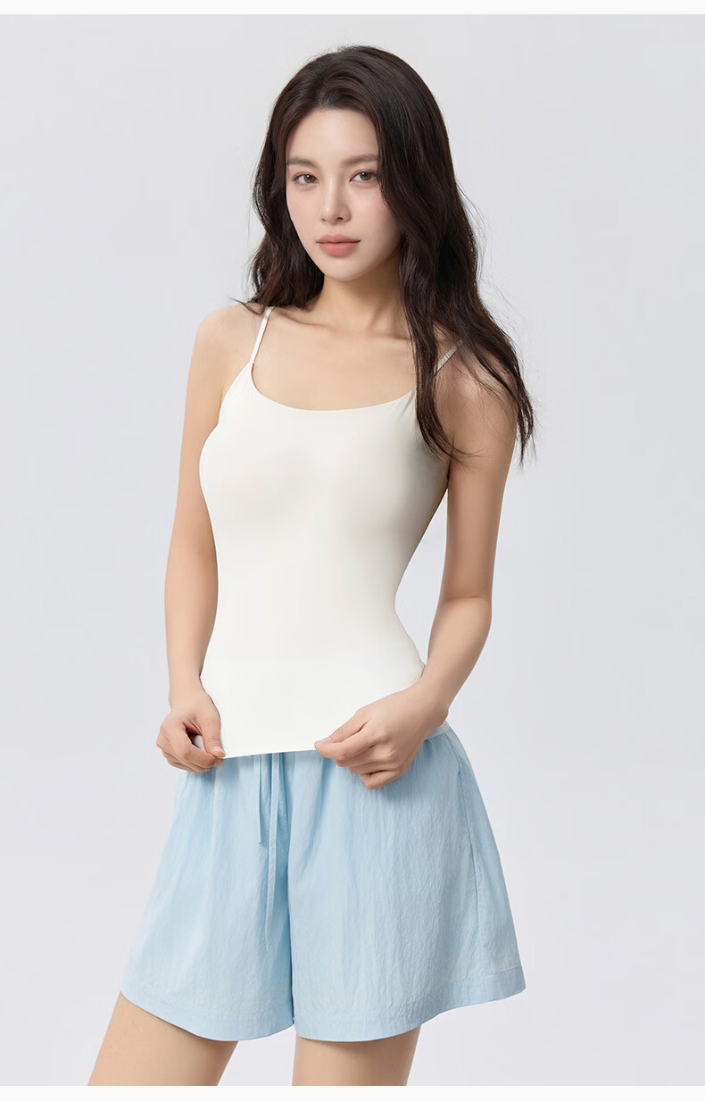 Fenteng Women's High Elasticity Camisole with Chest Pad 26th Anniversary New Vest Underwear Tank Top Base Layer 19