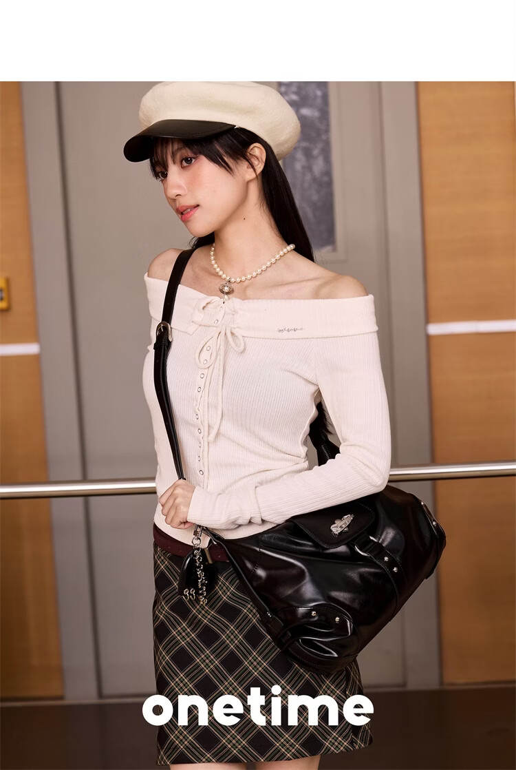 ONETIME Planet Single Shoulder HOBO Bag New Niche Design College Style Fashion Student Class Travel Crossbody Bag Black 11