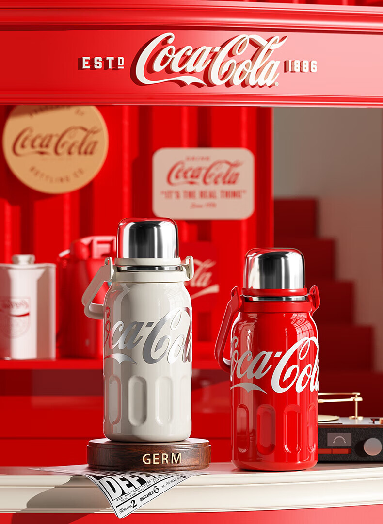 Germ Coca-Cola Collaboration Rhythm Insulated Bottle GE-CK23AW-B35-1 Starlight White 800ml (Piece) 2