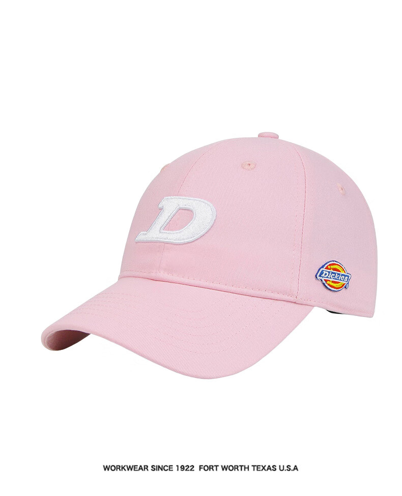 Dickies American Letter Embroidered Baseball Cap Unisex Slim Face Soft Top Sunshade Visor Hat Black 24