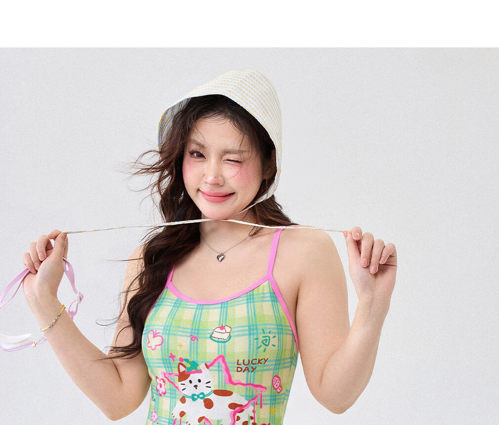 Agliondy Plus Size Beach Vacation Style One-Piece Swimsuit for Women Sexy Skirted One-Piece Swimsuit Spring Green; L 12