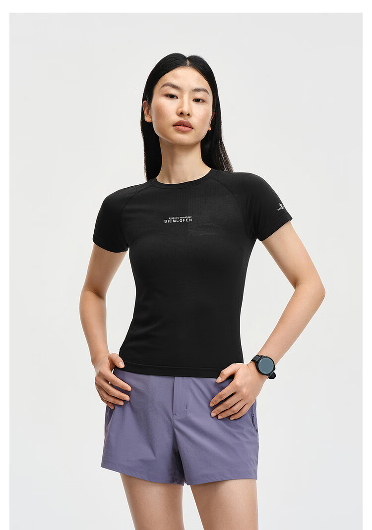 Biyinlefen [Lightweight Antibacterial Fabric] 2026 Spring Summer New Women's Casual Outdoor Commuting Quick-Dry Short Sleeve Crew Neck T-Shirt 1