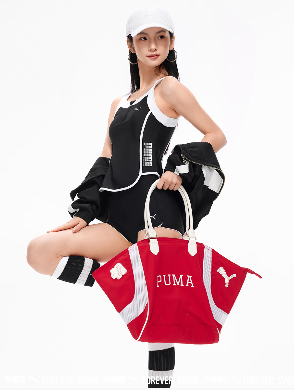 PUMA Swimming Handbag, Large Capacity Shoulder Bag, Wet And Dry Separation, Sports Yoga Lightweight Travel Bag, Fitness Bag, High-End 3