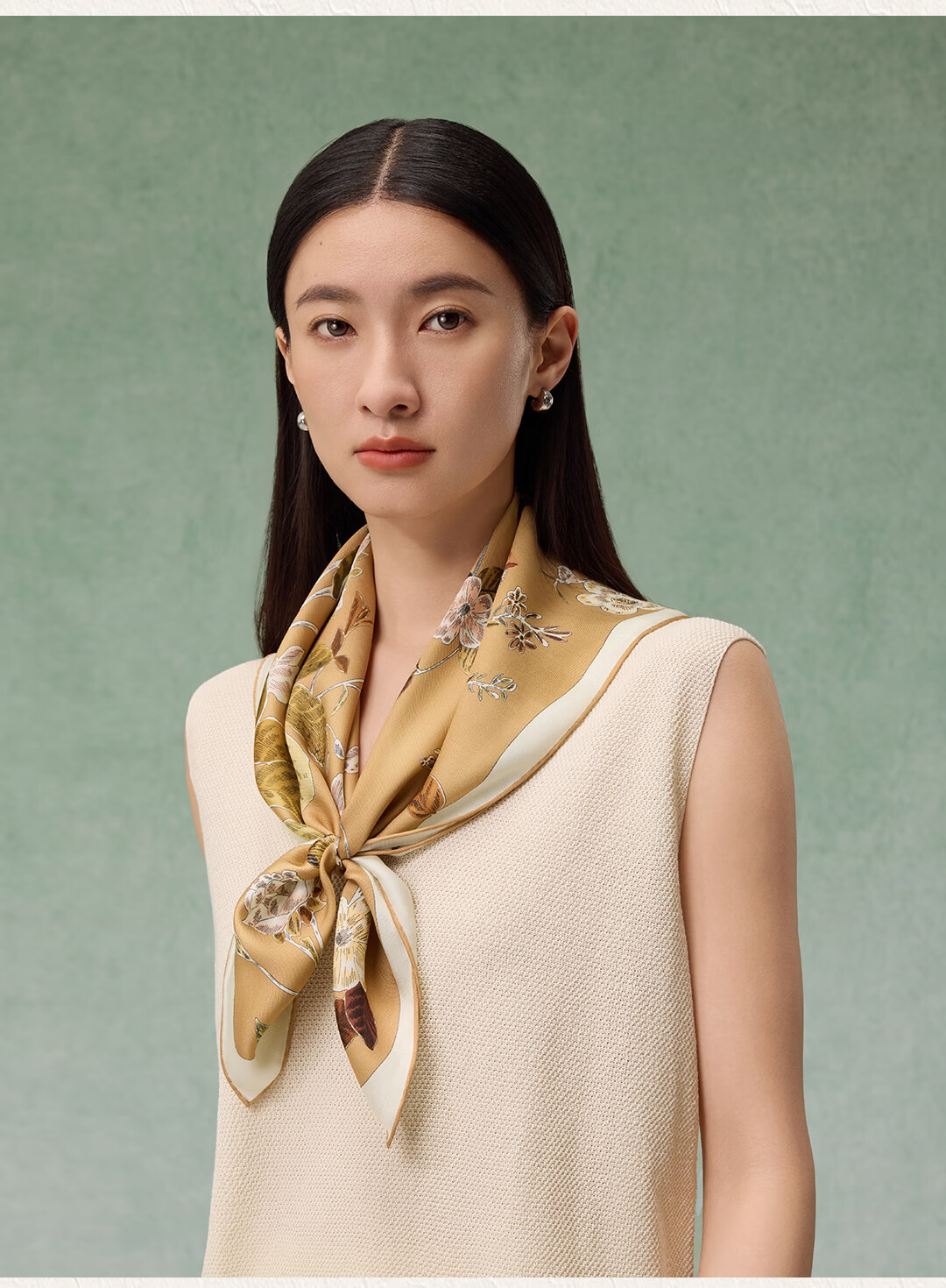 Shanghai Story Spring Summer Premium Silk Scarf Yiluo Satin Birthday Gift for Mom and Girlfriend Women's Scarf Gift Box 11