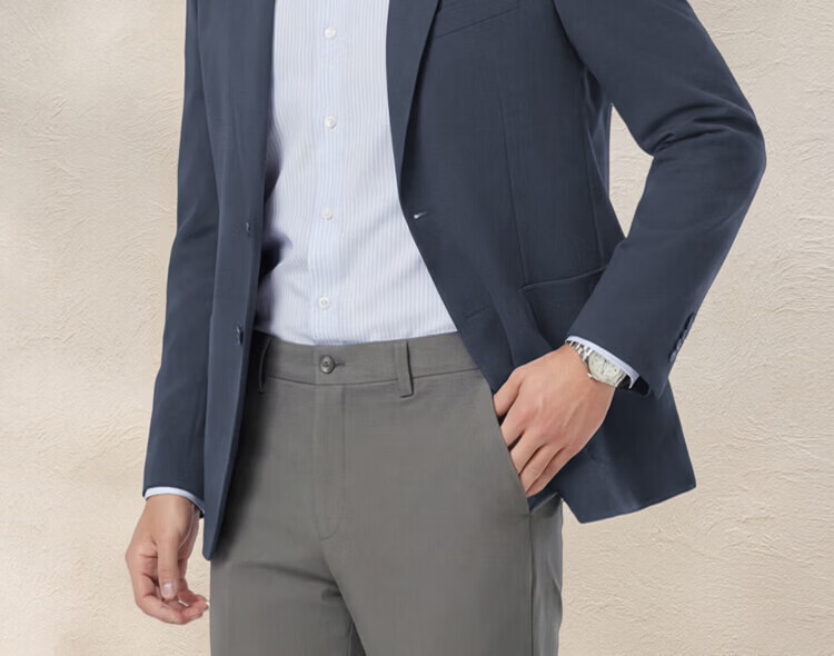YOUNGOR Spring New Men's Cotton Mulberry Silk Knit Business Casual Blazer 210241F 2