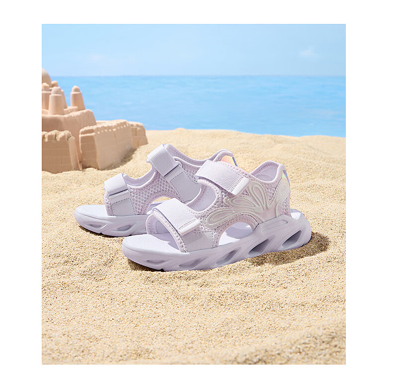 361° Kids Summer Sandals 26 Girls Breathable Soft Sole Non-slip Sports Sandals Purple 28 2