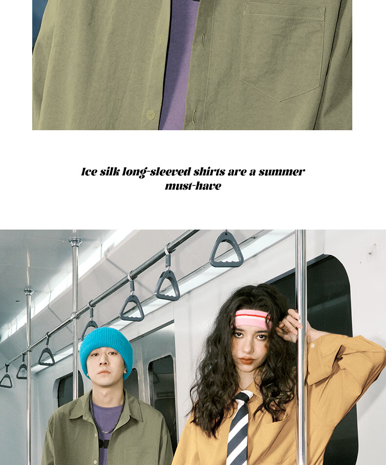 JEEP Men's Ice Silk Long Sleeve Shirt Summer Cool Breathable Lightweight Quick-Dry Jacket Fashion Simple Top Z Light Beige 2XL 16