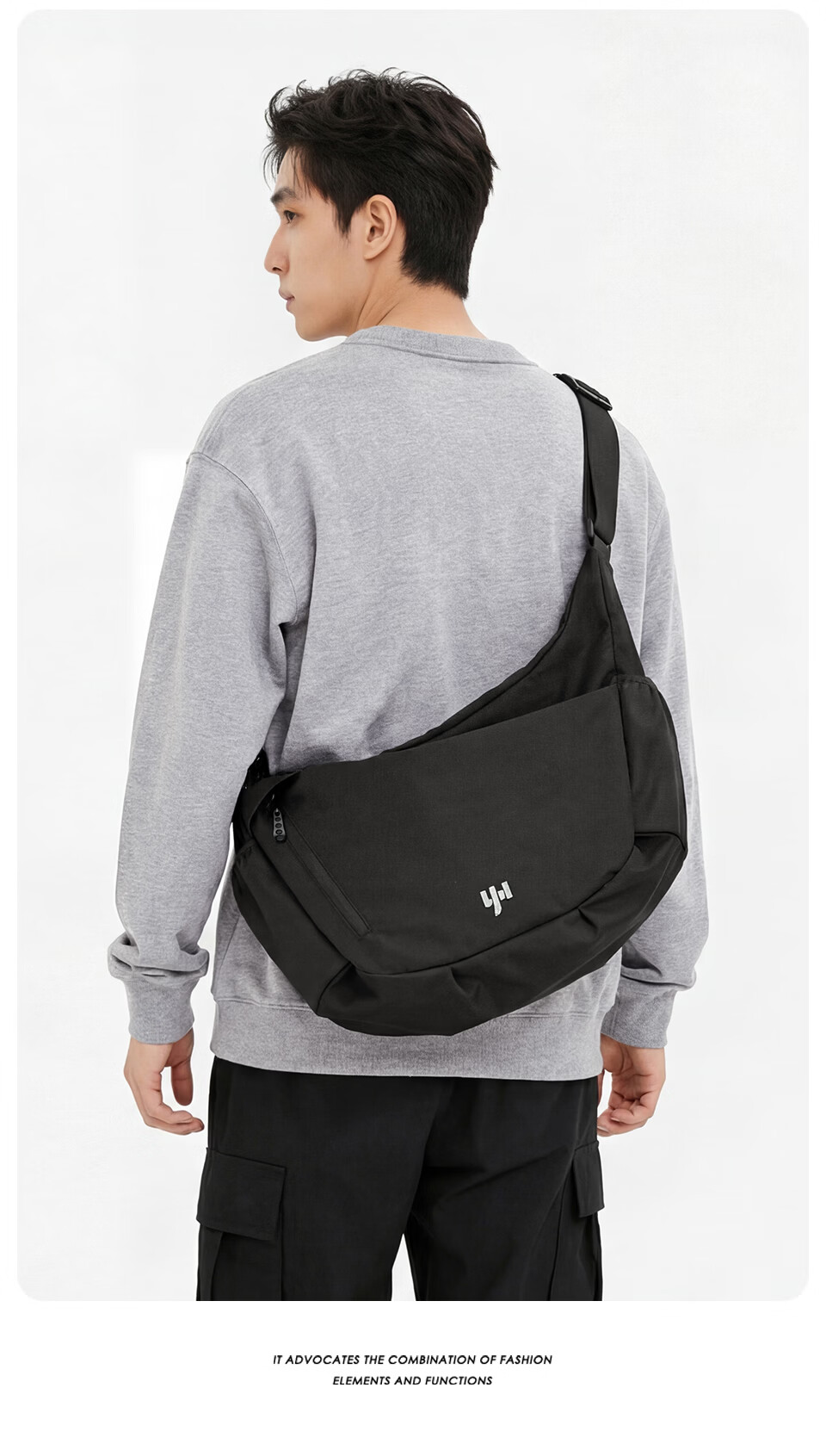 Fanzhe 2026 New Lightweight Crossbody Bag Men's Large Capacity Casual Versatile Cycling Sports Chest Shoulder Messenger Bag 2