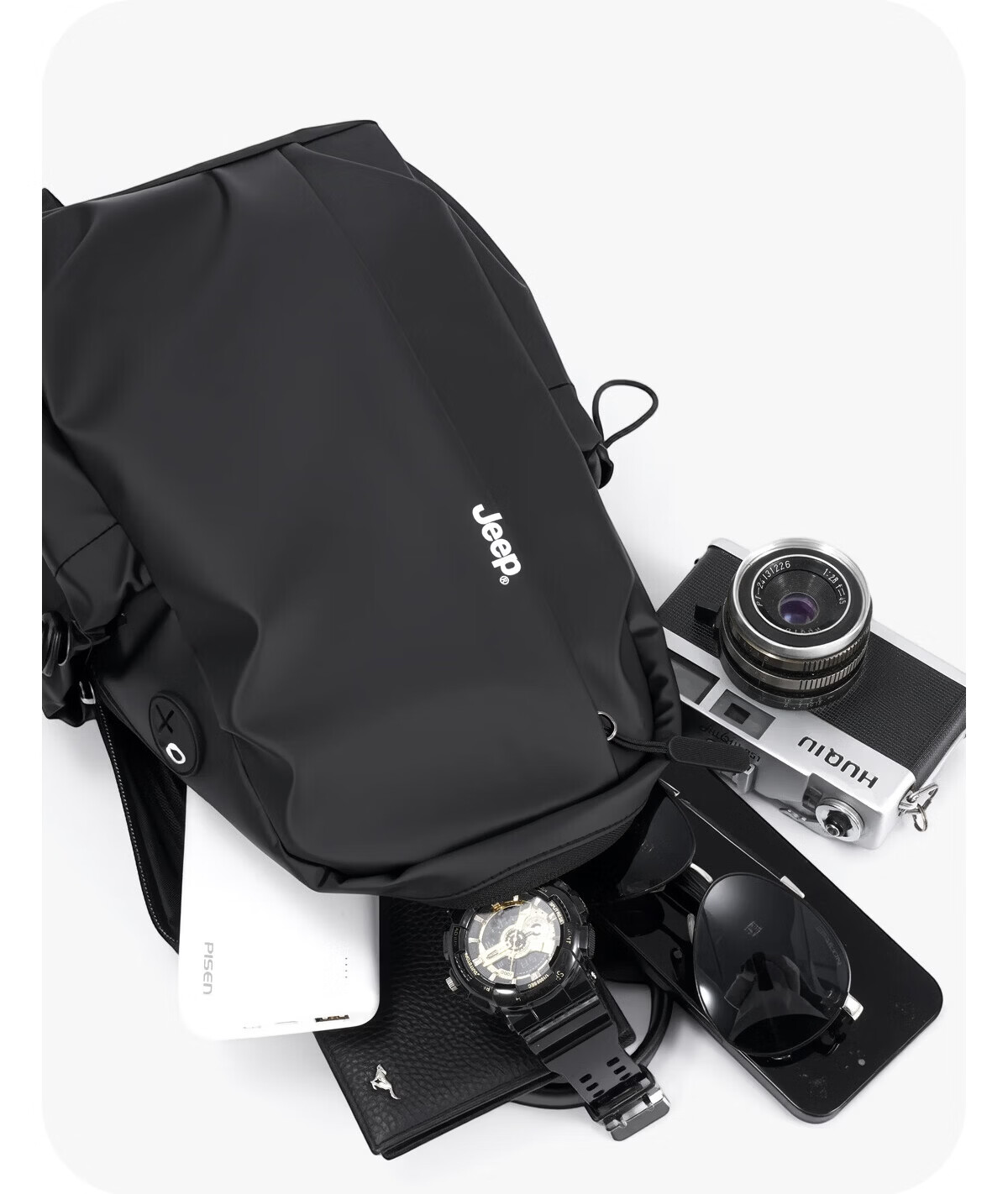 JEEP Men's Large Capacity Functional Crossbody Shoulder Bag Chest Bag 2026 New Commuter Cycling Sports Backpack 8