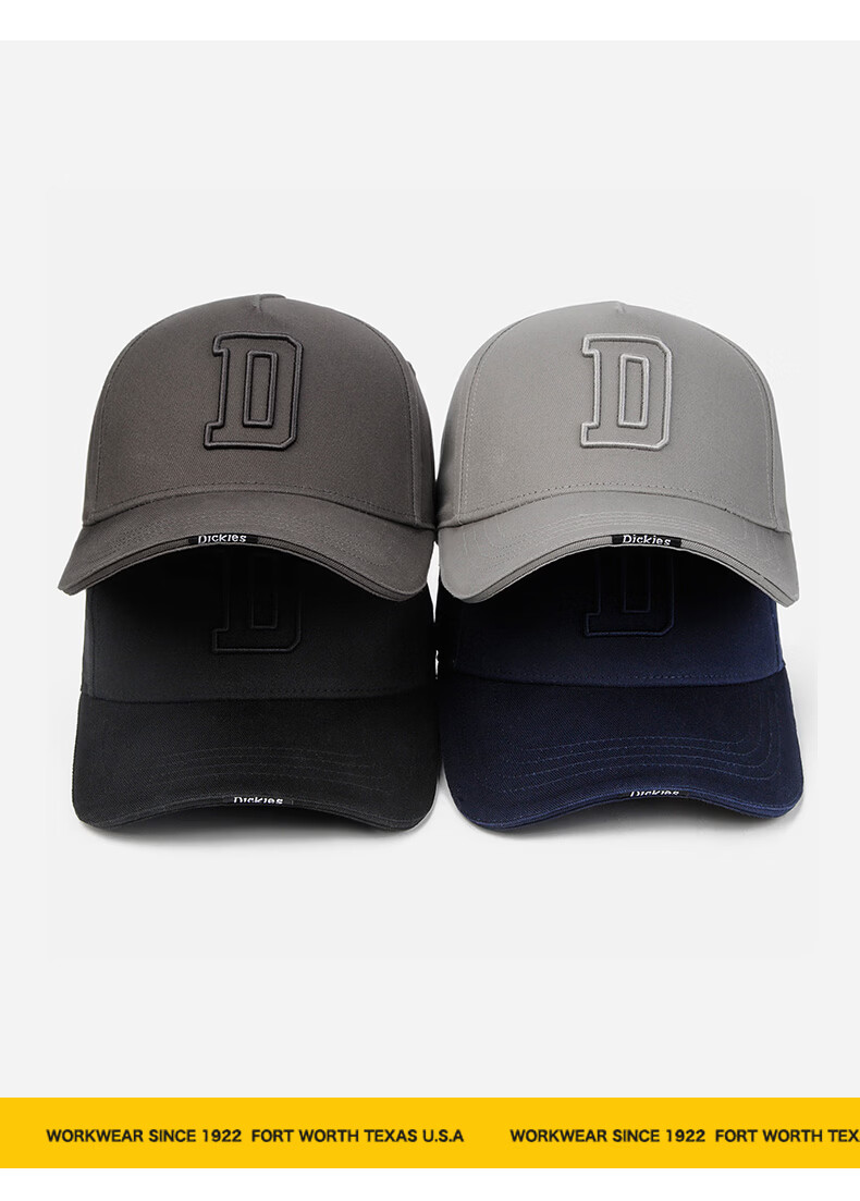 Dickies Lightweight Breathable Baseball Cap Men Sunshade Slim Face Soft Top Pure Cotton Sun Protection Outdoor Duckbill Hat Women Dark Gray 10