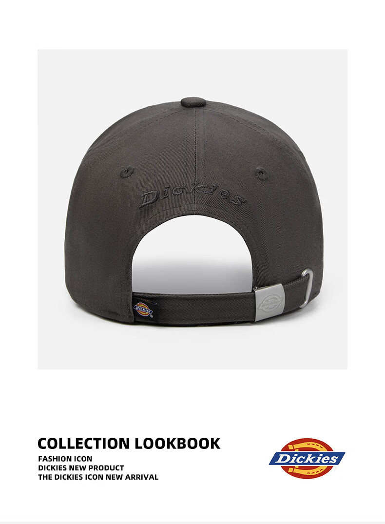 Dickies Lightweight Breathable Baseball Cap Men Sunshade Slim Face Soft Top Pure Cotton Sun Protection Outdoor Duckbill Hat Women Dark Gray 8