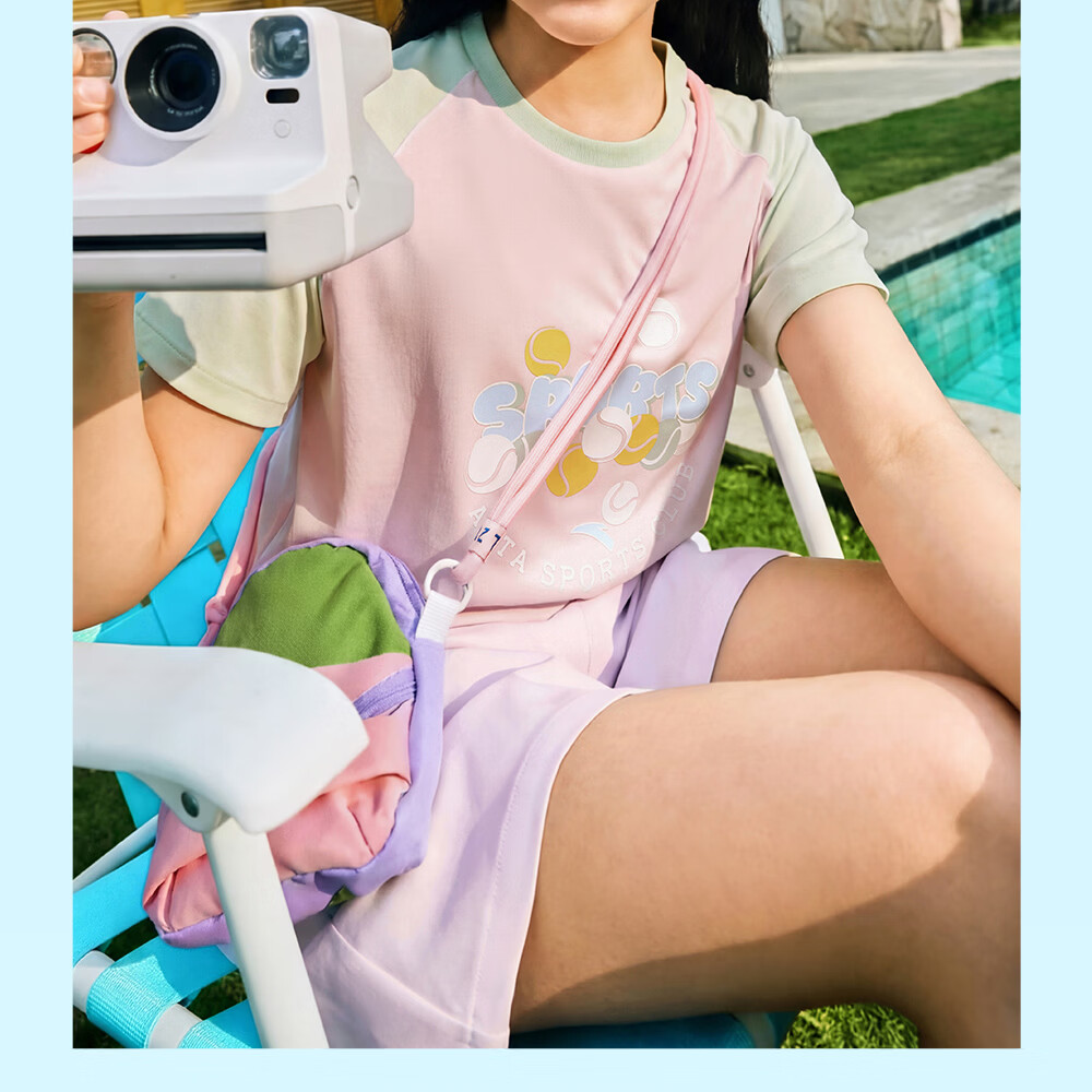 Anta Kids Short Sleeve T-Shirt 2026 Summer Comfortable Skin-Friendly Large Children Easy Stain-Resistant Sports Tee A62627102 18