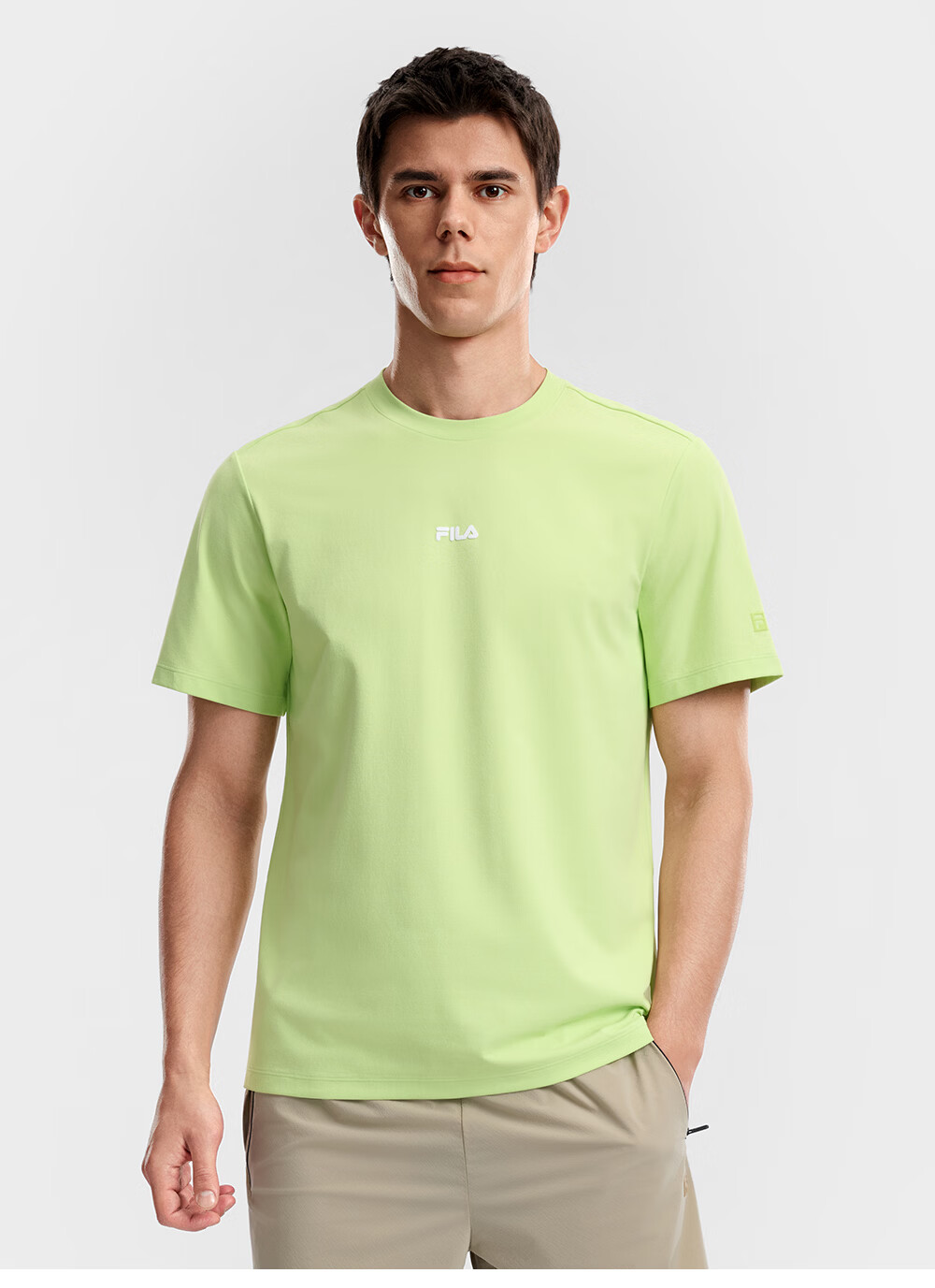 FILA Official Ning Zetao Men's Knitted Short Sleeve Shirt 2026 Summer Fitness Sports Moisture-Wicking Quick-Dry T-Shirt 5