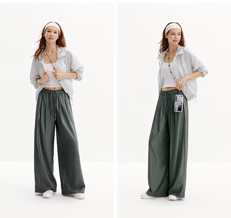 Semir Casual Pants Women Summer Pleated Loose Textured Wide-Leg Pants 2026 Milk Puff Pants 101326127018A 15