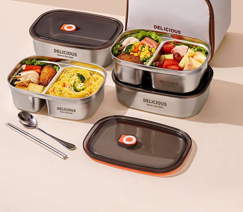 Ymer 316L Stainless Steel Insulated Lunch Box Microwave Safe Office Canteen Compartment Bento Box 4
