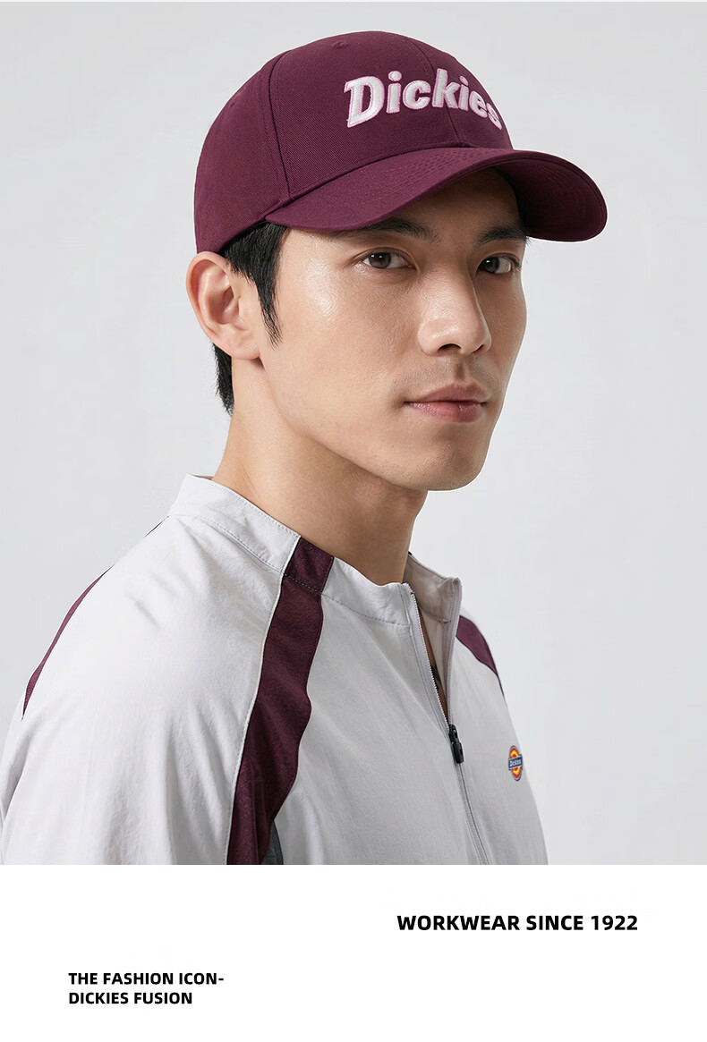 Dickies Vintage Hard Top Baseball Cap Unisex Adjustable Velcro Duckbill Hat Navy Blue Outdoor Sunshade Cap 14
