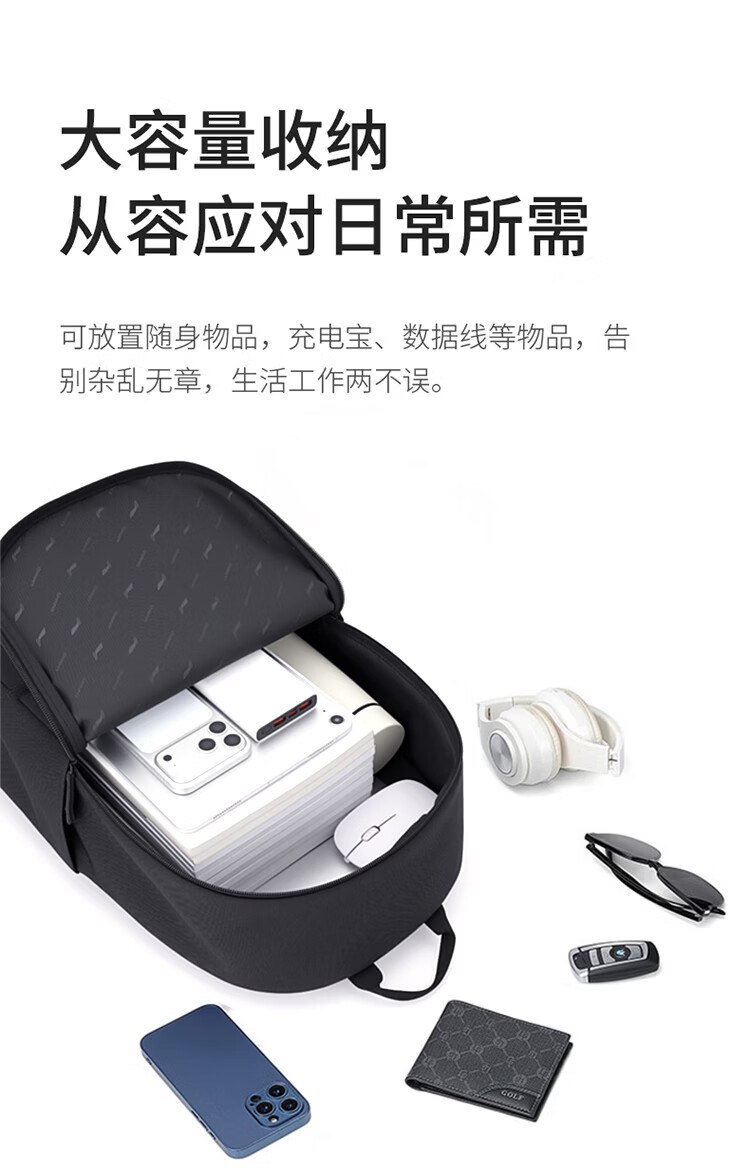 Li-Ning Backpack, 2026 New Lightweight Model, Unisex Schoolbag for Travel, Large Capacity Casual Commuter Laptop Backpack 1