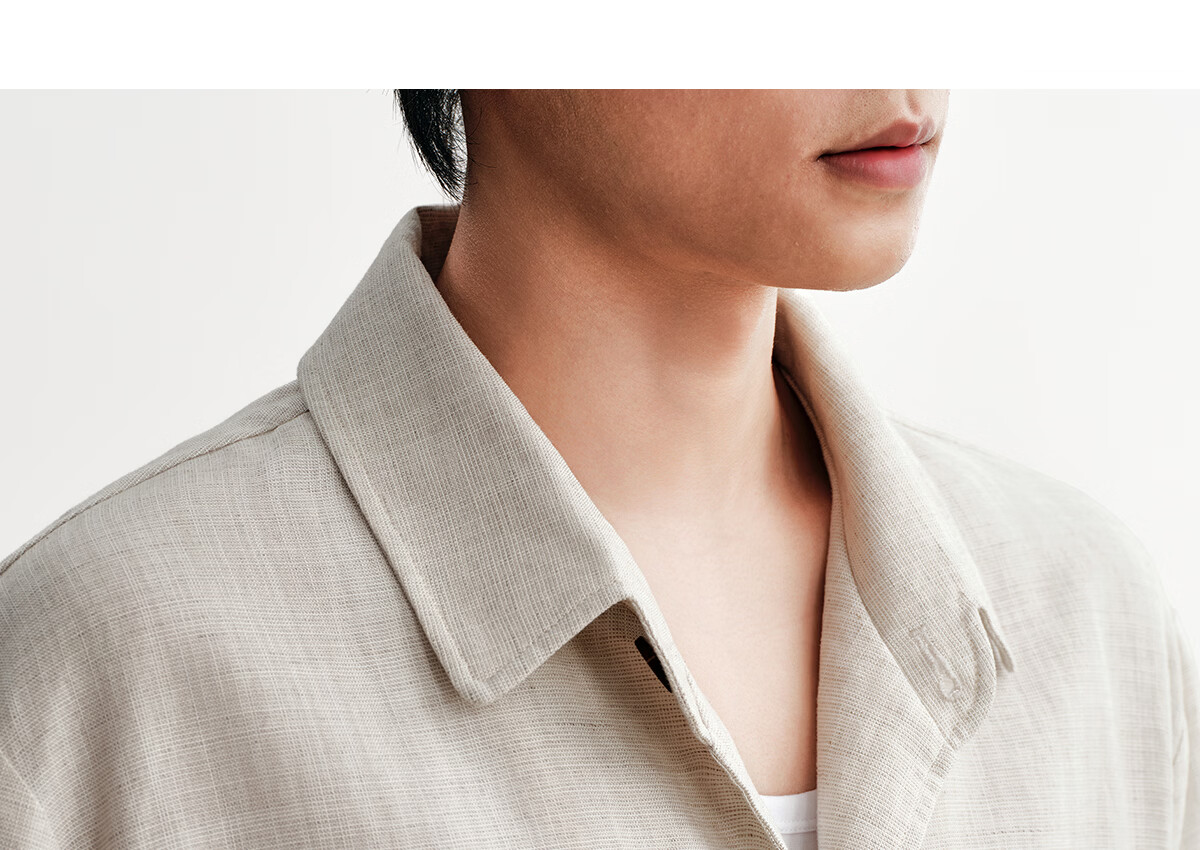 HAUT TON Vintage Style Linen Lyocell Knit Casual Jacket Men's Coat 2026 Spring Autumn Cardigan Shirt 6046 18