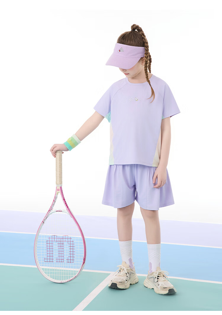 Disney Kids Summer Outfit 2026 New Outdoor Sports Casual Set Purple Tie-Dye Size 110 27