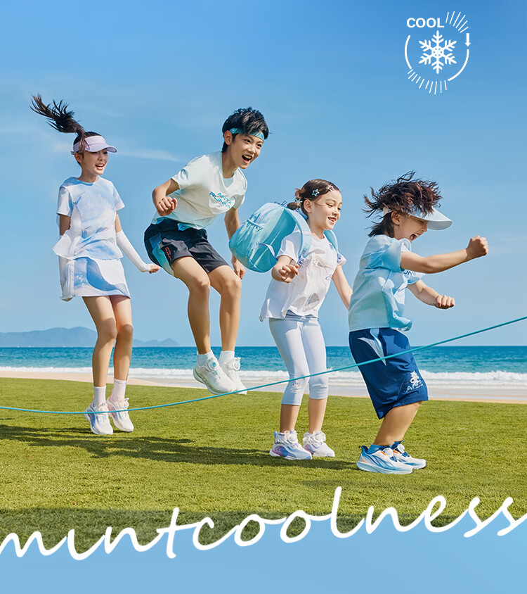 Anta Kids Short Sleeve T-Shirt Toddler Baby Summer 2026 Breathable Cool White Tee 352629104 7